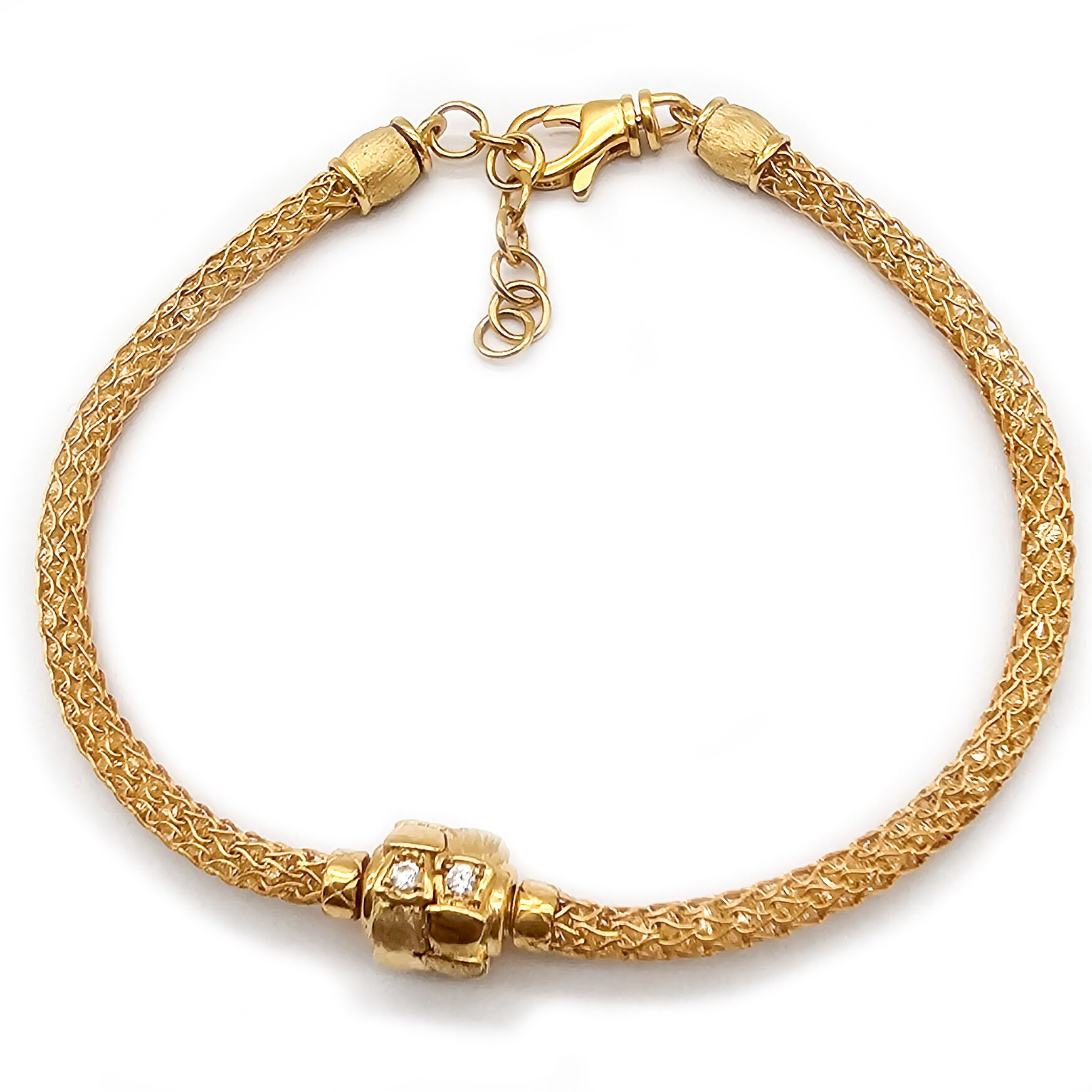 Модный итальянский браслет для женщин с новым дизайном: цепочка в нишевом стиле, легкая роскошь, позолоченная с цирконами