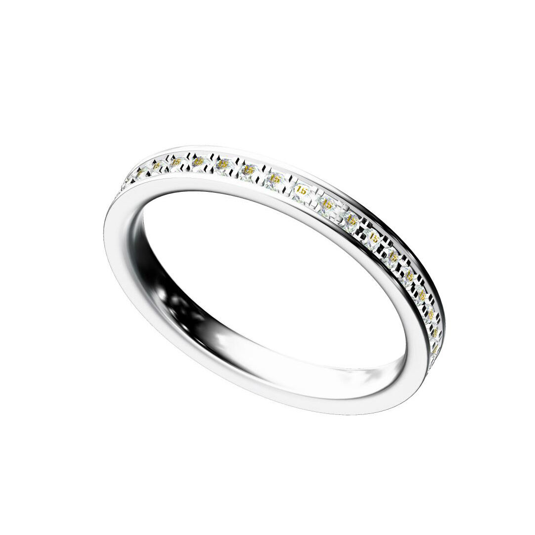 Orignal design Custom Classic Slim Full Pave Ring Jewelry
