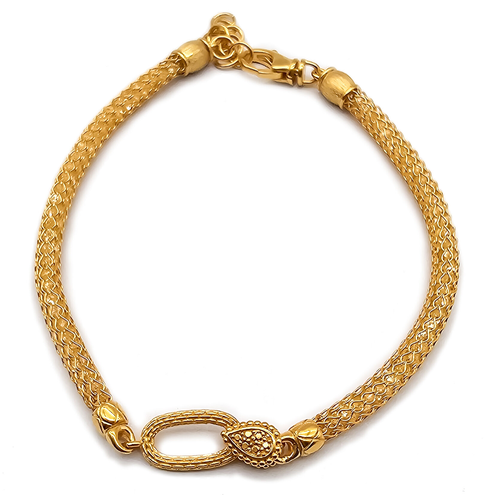 Винтажный браслет-цепочка в виде мешочка с деньгами, покрытый PVD-золотом 18 карат, овальной формы с ажурным узором и застёжкой-клипс, дизайнерская женская бижутерия