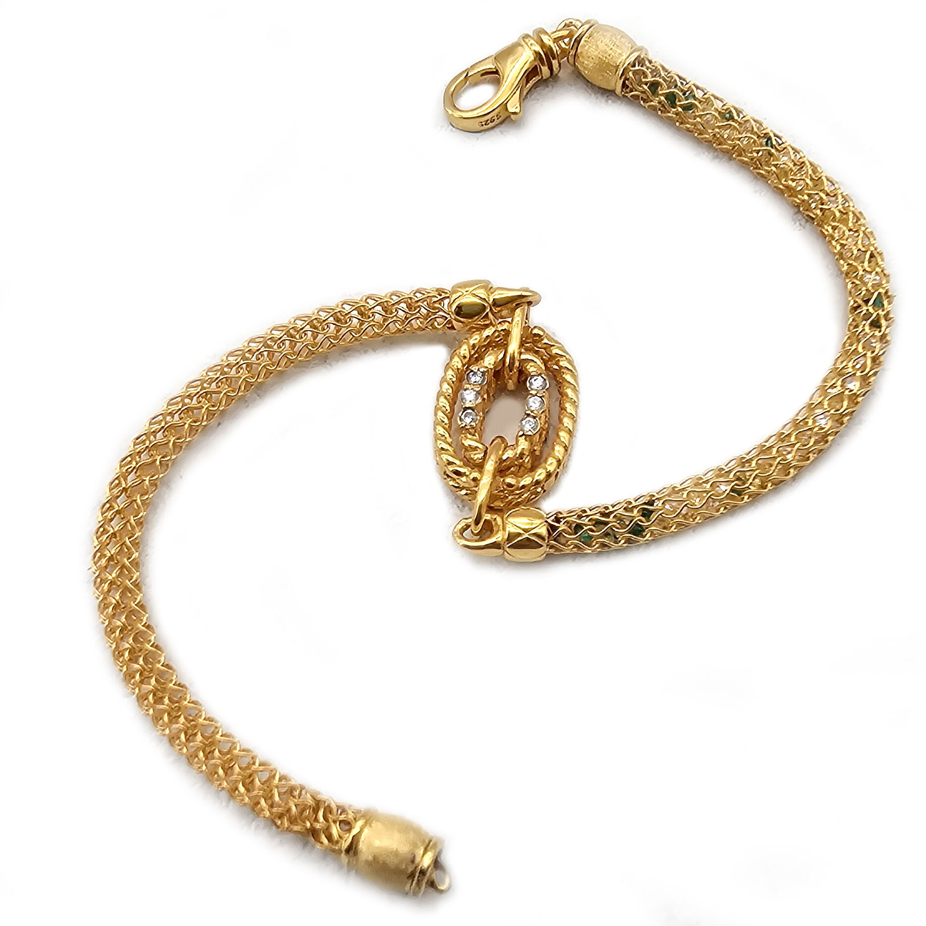 Новое роскошное модное браслет-цепочка с подвесками в виде мешочка с деньгами и цирконами, с двойным овальным геометрическим дизайном, полностью сочетающийся комплект, женский браслет с золотым покрытием и плетёной цепочкой