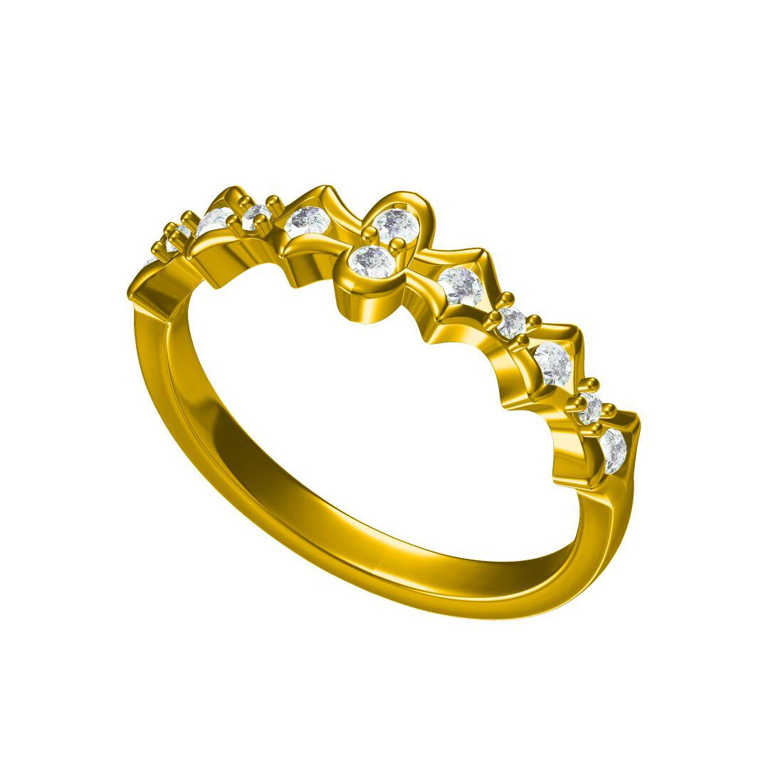 Orignal design Custom Slim Royal Court Style Elegant Ring Jewelry