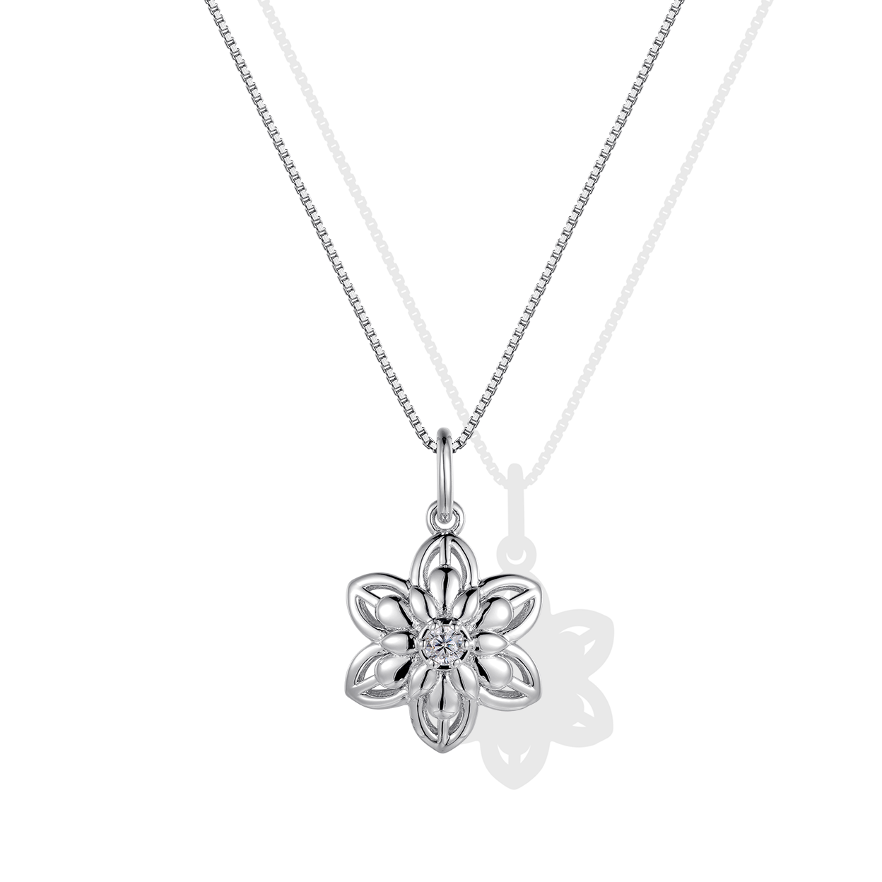 Original Design  Lotus pendant necklace