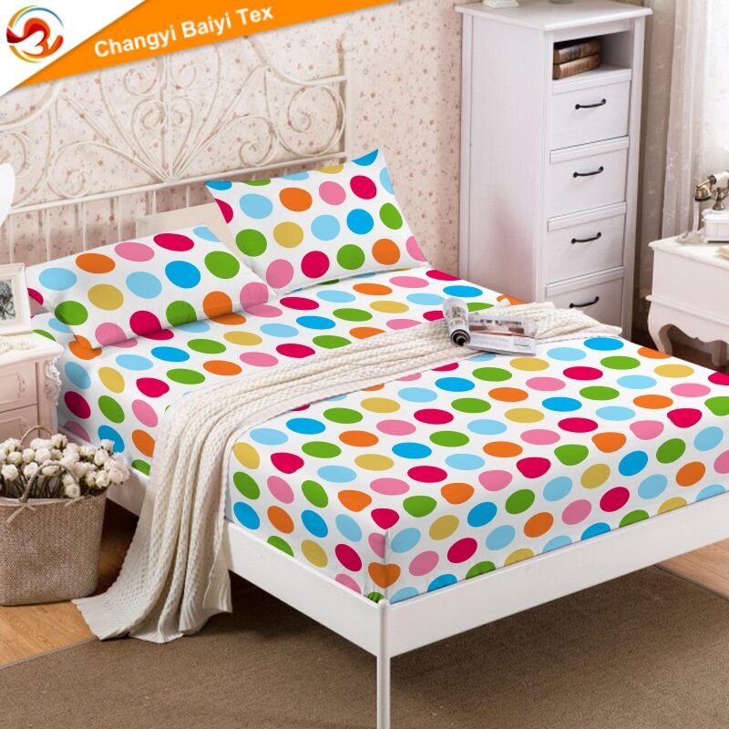 Wysokiej jakości 3-sztukowy komplet prześcieradeł i poszewek, 100% poliester, nadruk kwiatów i wzorów geometrycznych, zestaw pościeli