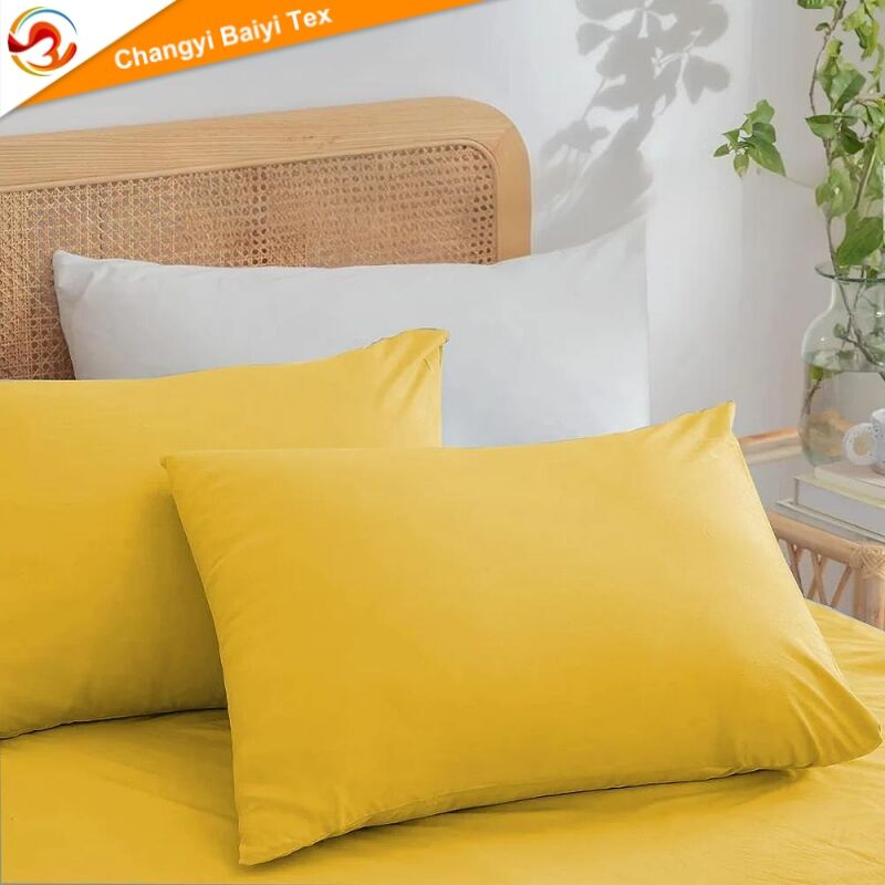 Dostosowany zestaw mikrofibrylanego 2-sztukowego zestawu poszewek w różnych kolorach do użytku hotelowego i domowego hurtowo