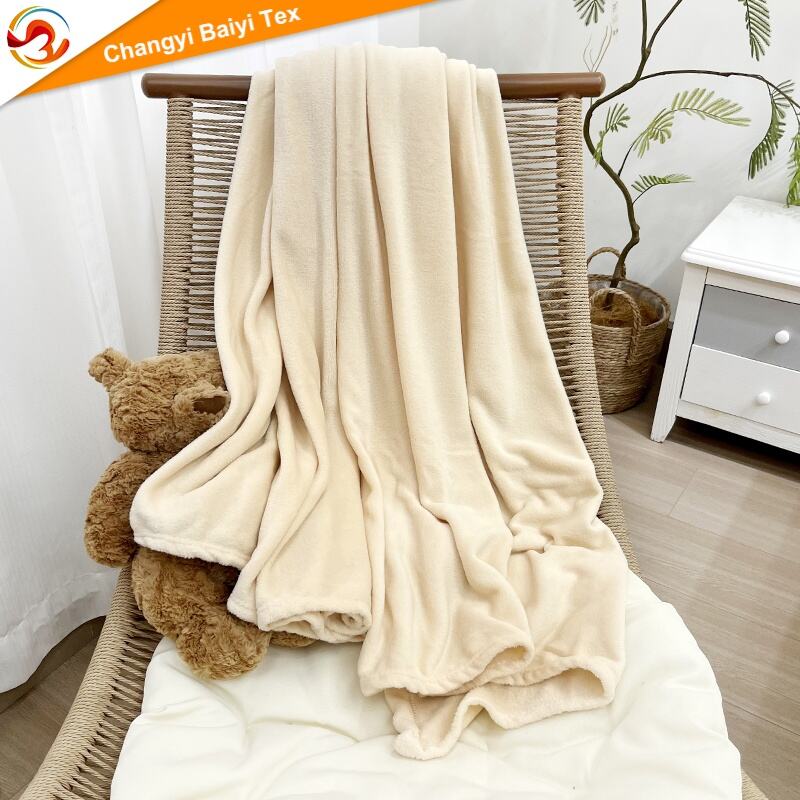 Kocyki rzucone luksusowe niestandardowe lekkie jednokolorowe koc polar fleece