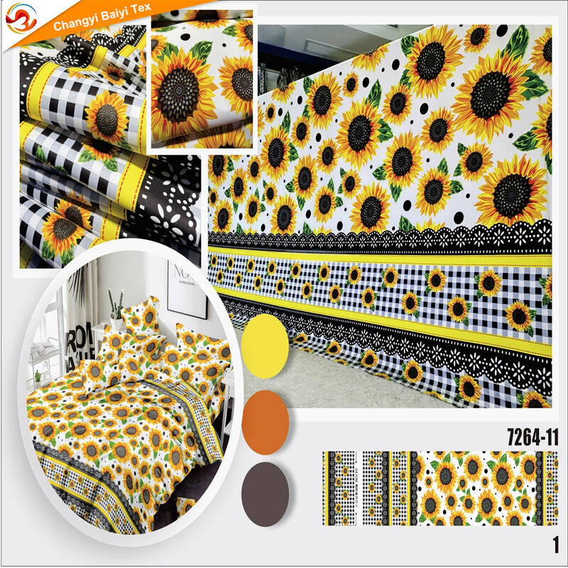 Materiał do pościeli z mikrofibry typu twill z nadrukiem rozproszonym producenta do kompletów pościeli