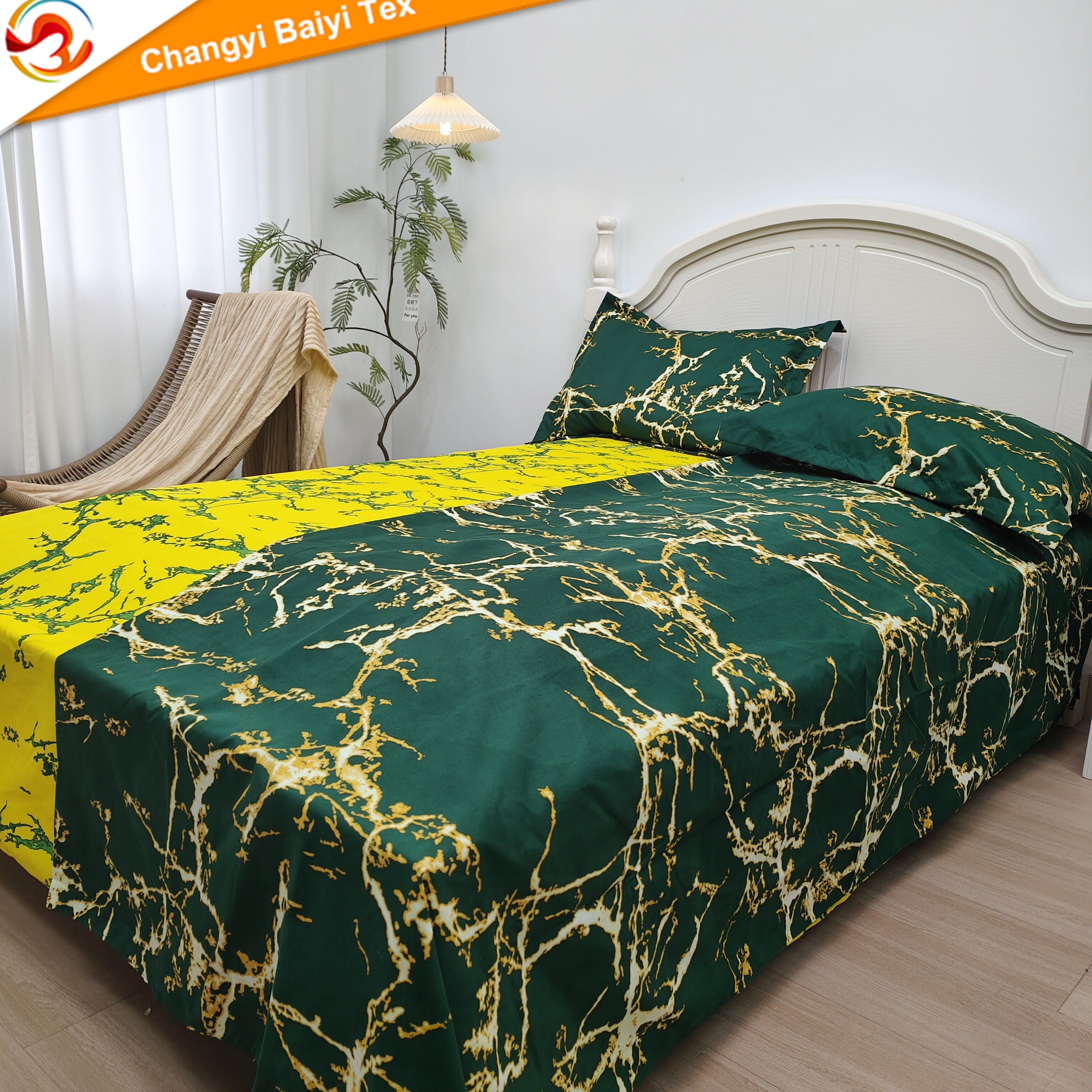 روکش تخت از جنس پلی‌استر، مجموعه رومیزی، مجموعه ملافه میکروفایبر چاپ‌دار و مجموعه کوسن