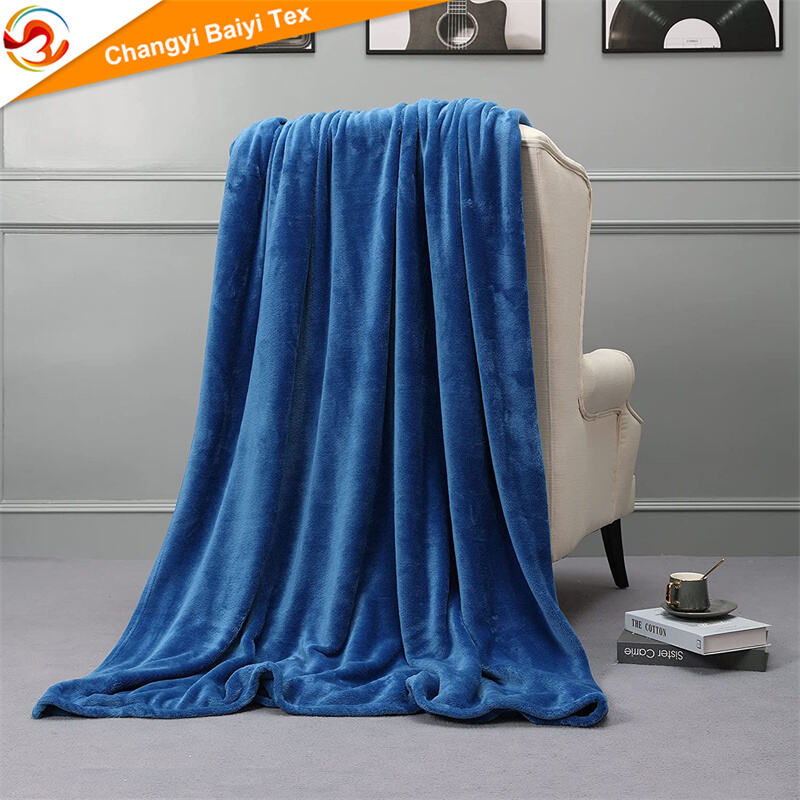 Wsparcie niestandardowej miękkiej flanelowej kołdry z polaru, jednokolorowy gładki kocyk do spania, manta