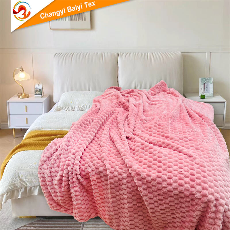 3D Żółwi Skorupa Wzór Jacquard Dekoracyjne Kocyki Puszysta Flanela Rzuć Koc