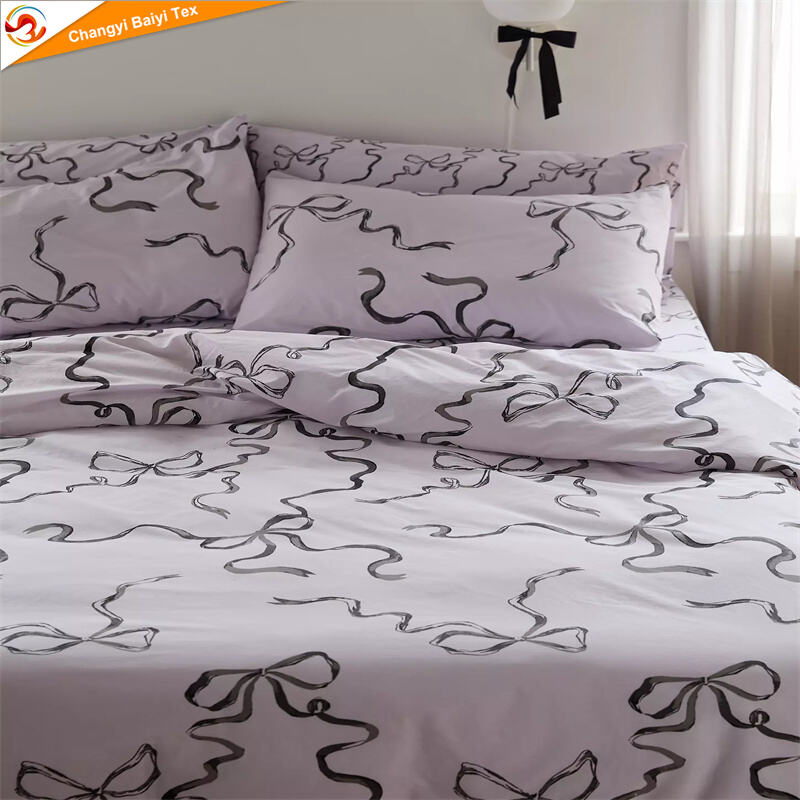 Zestaw pościeli z nadrukiem, wysokiej jakości 3-elementowy klasyczny zestaw pościeli z przykryciem kołdrą z nadrukiem dyspersyjnym