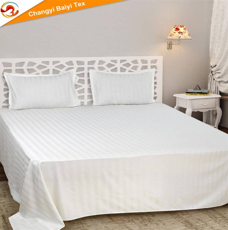 مجموعه ملحفه لوکس هتلی، سفارشی‌سازی مستقیم از کارخانه، ارزان، میکرو فایبر رنگرزی شده ساده، تشک و کوسن، مجموعه ملحفه خانگی با طرح خطوط برجسته ساتن از جنس پلی استر ۱۰۰ درصد