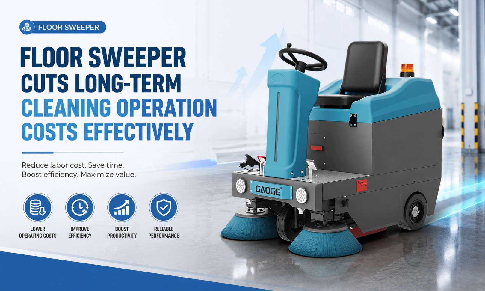 Floor sweeper cuts long-term cleaning operation costs effectively