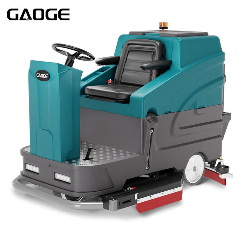 GAOGE X96 Ride-on Floor Scrubber Industrial Model with 175L Large-Capacity Water Tank, Designed for Warehouse/Factory Floor Cleaning.