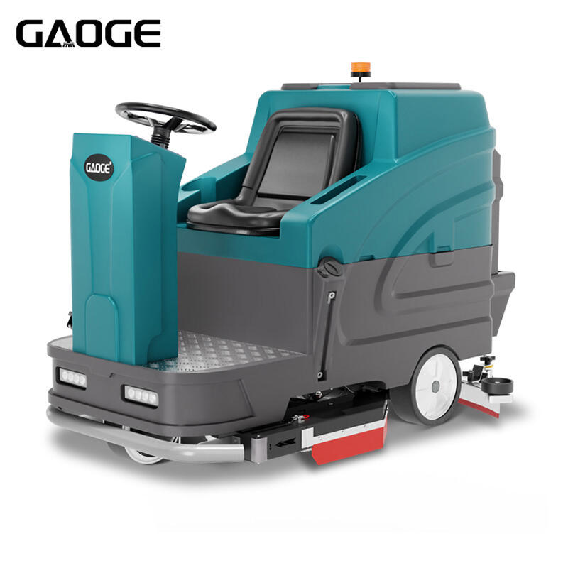 Gaoge X86 High Performance Commercial Battery Powered Side Brush Sweepers Ride on Floor Scrubber Automatic Cleaning Machine