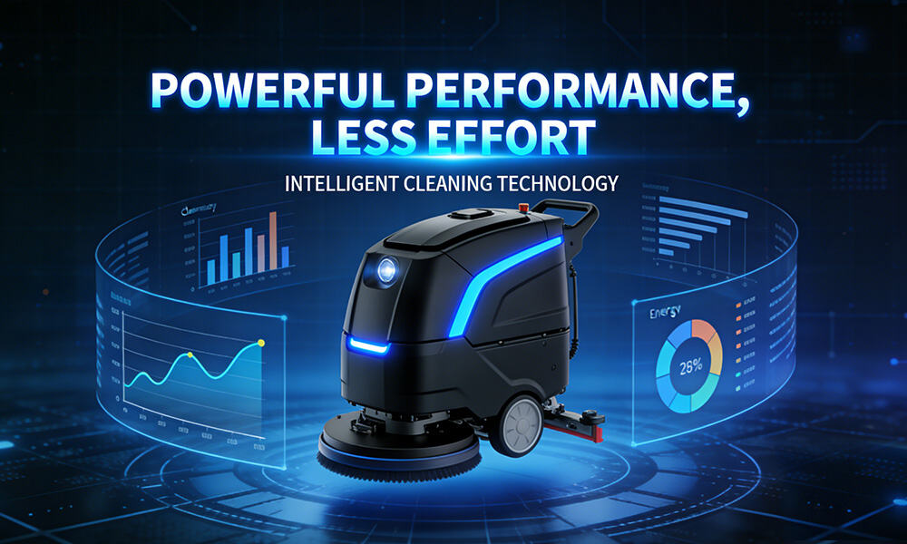 What features are vital for commercial floor scrubbers?