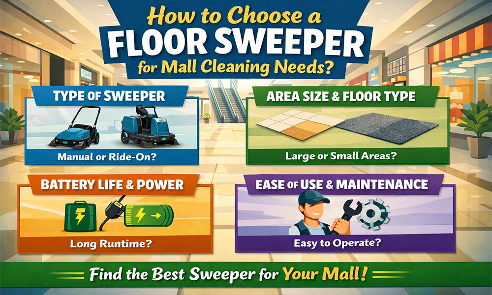 How to Choose a Floor Sweeper for Mall Cleaning Needs?