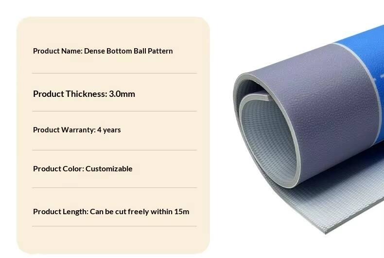 Outdoor Pickleball Court PVC Roll UV Resistant Weatherproof Heavy Duty Surface