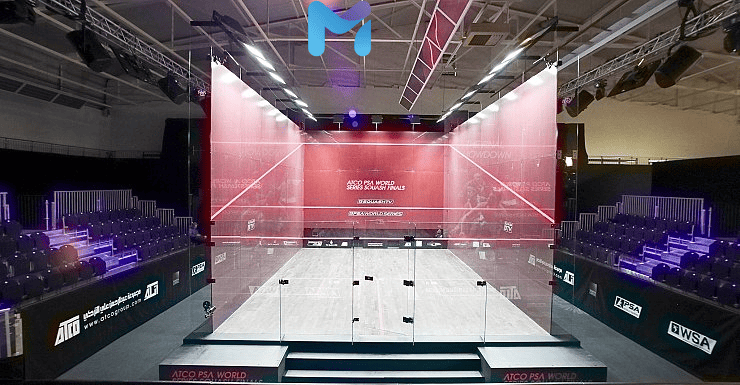 Professional Full Glass Squash Court for Tournament | Prefabricated Mobile Design with 30 Days Installation