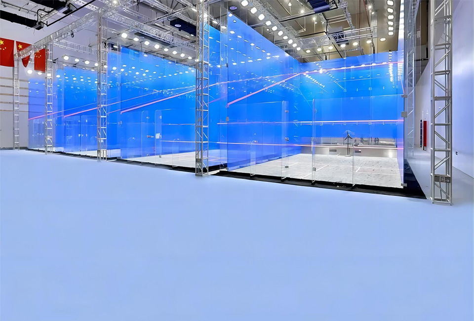 Tournament-Grade Squash Courts: Impact-Resistant Glass Walls & Precision Flooring Systems