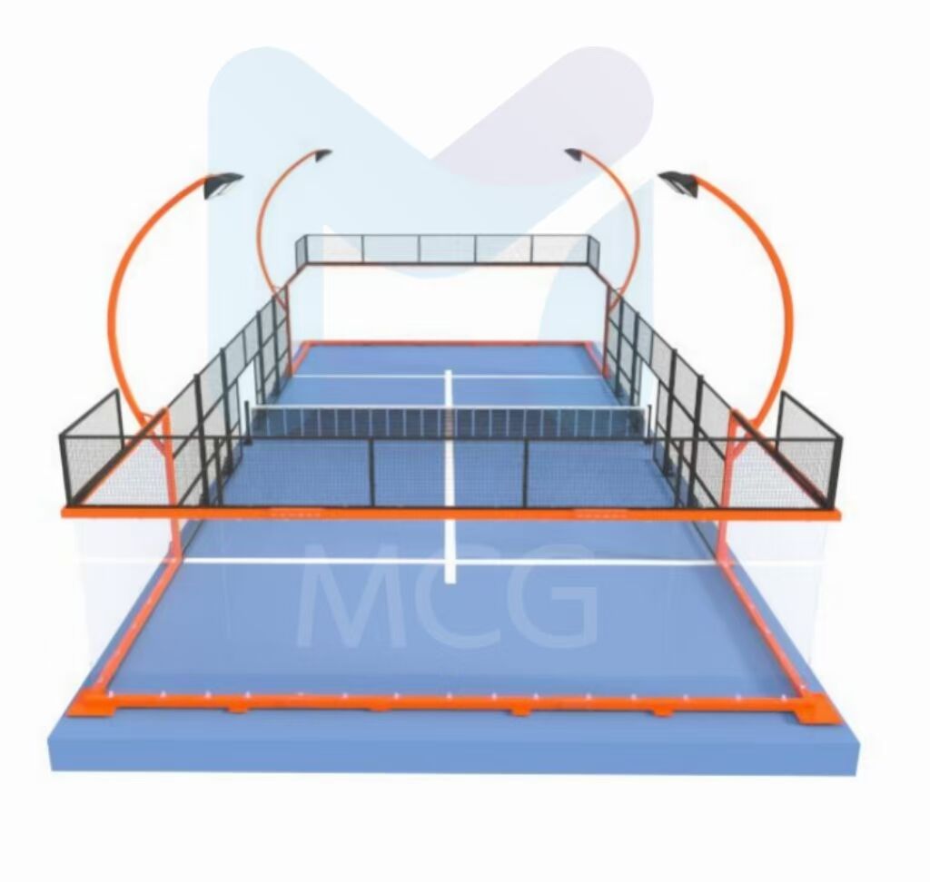 2025 Hot Sell Panoramic Padel Tennis Court Outdoor Indoor Cancah De Paddle Tennis Court with Seperate Roof