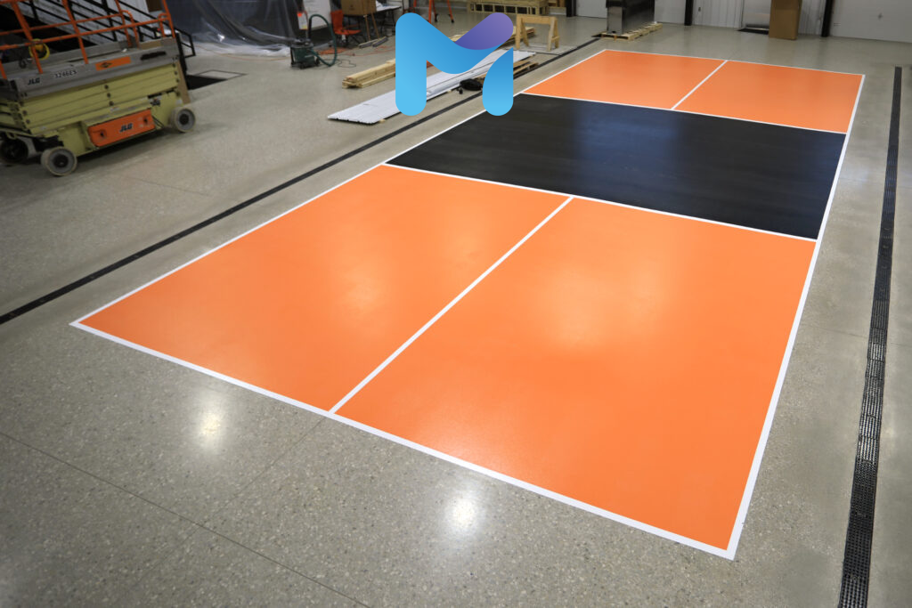 Quick Install PVC Roll Pickleball Court Low Maintenance Seamless Waterproof Mat