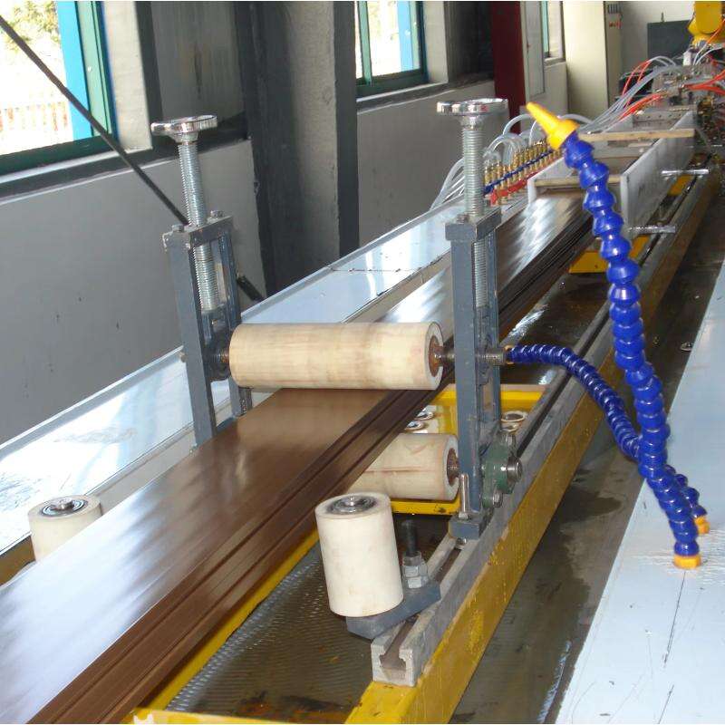 WPC door frame profile WPC decking profile extrusion line with laminating machine