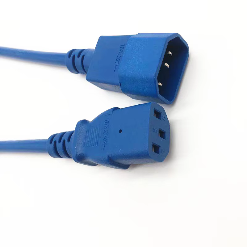 4ft 5ft 6ft PDU 10A 125V IEC 320 C14 to C13 Power Cords Plug Mains Power Cable Leads White Color(or Customized)