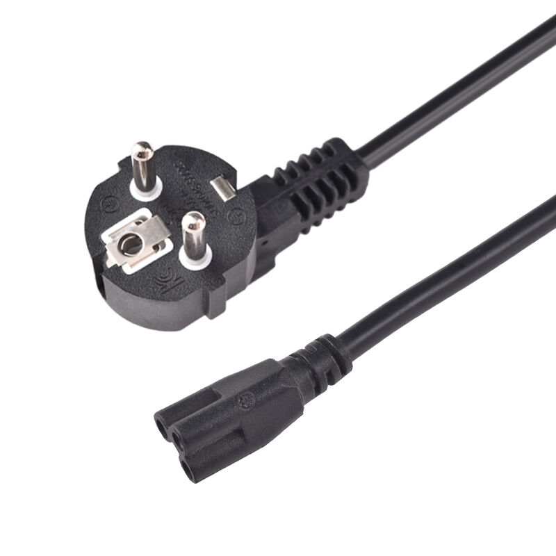 KoreanKC EU Schuko Plug to IEC C7 Power Cord 2 Pin Figure 8 Cable for Audio Video Device CE VDE Certified OEM Support