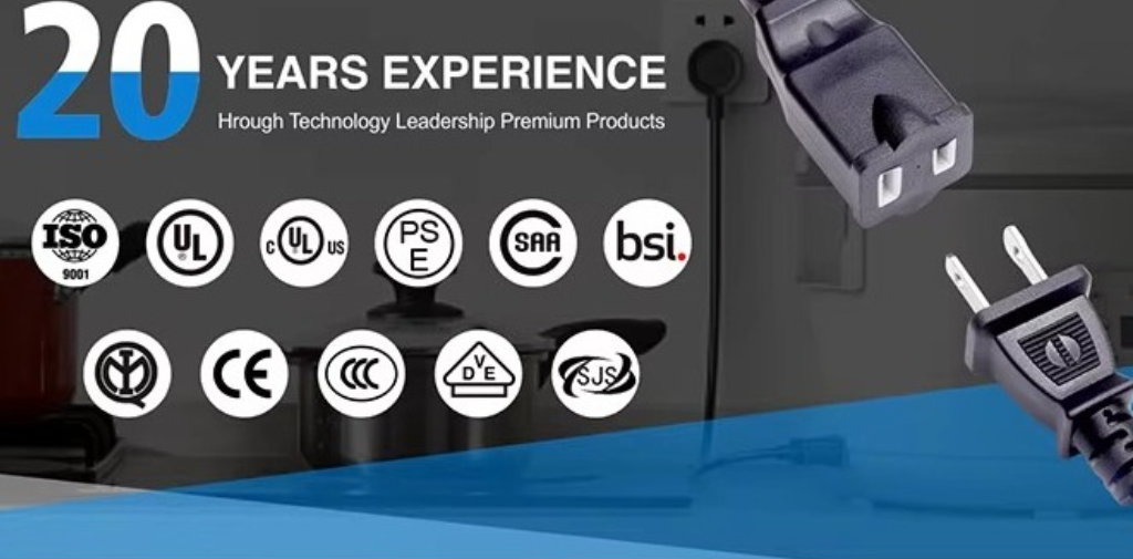 3 Prong AC Power Wall Cord 3pin US Plug Wire Cable Power Supply Plug 3 Prong  Power Cord C13 factory