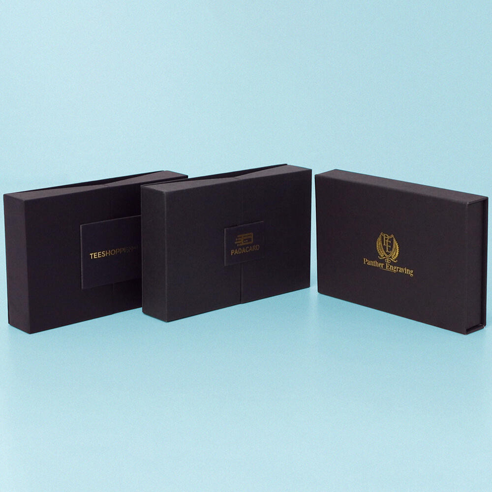 Custom Logo Luxury Black Rigid Cardboard Perfume Packaging Magnetic Gift Box