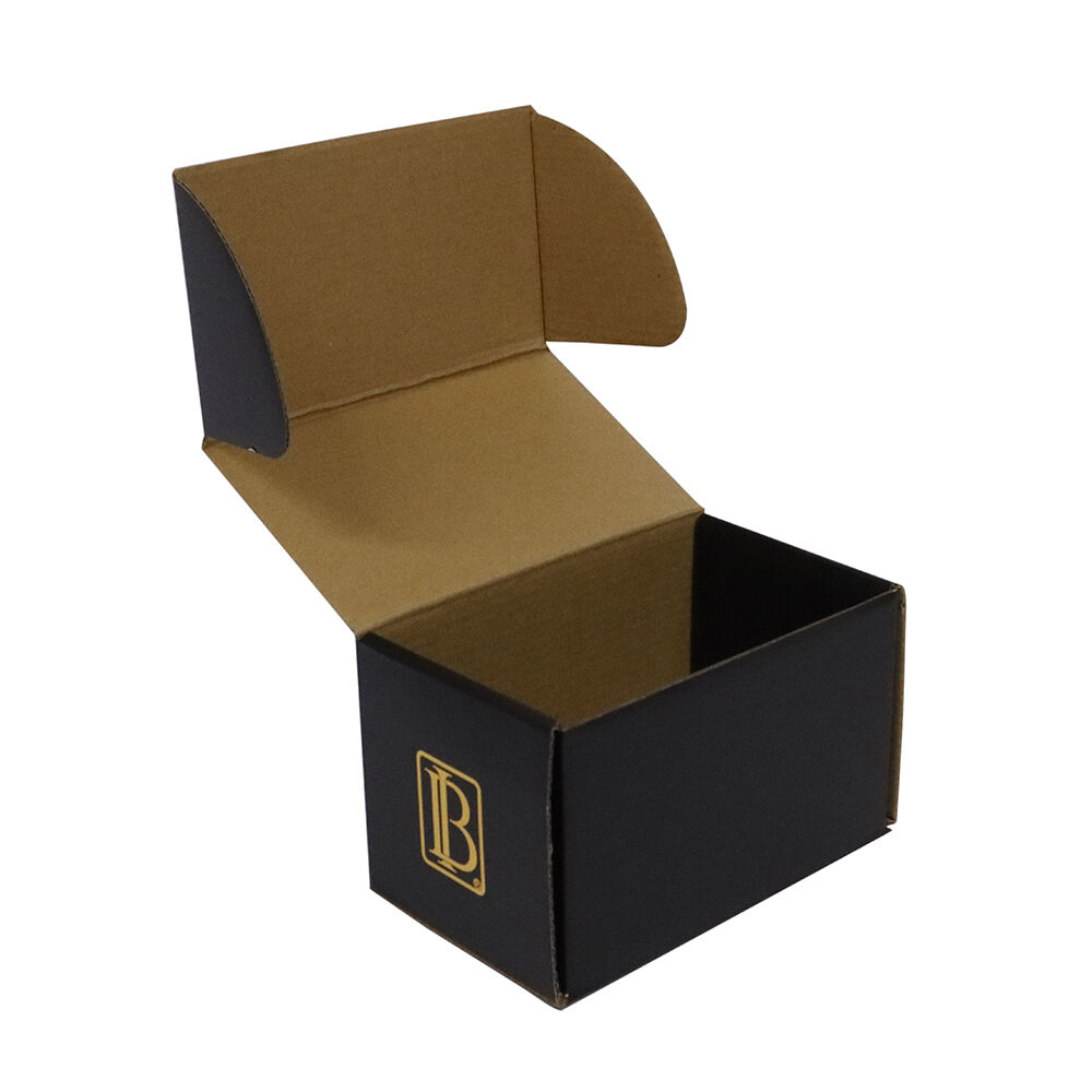 Custom Solid Shipping Mailer Box Paper Printed Corrugated Cardboard Matte Black Postal Mailing Box