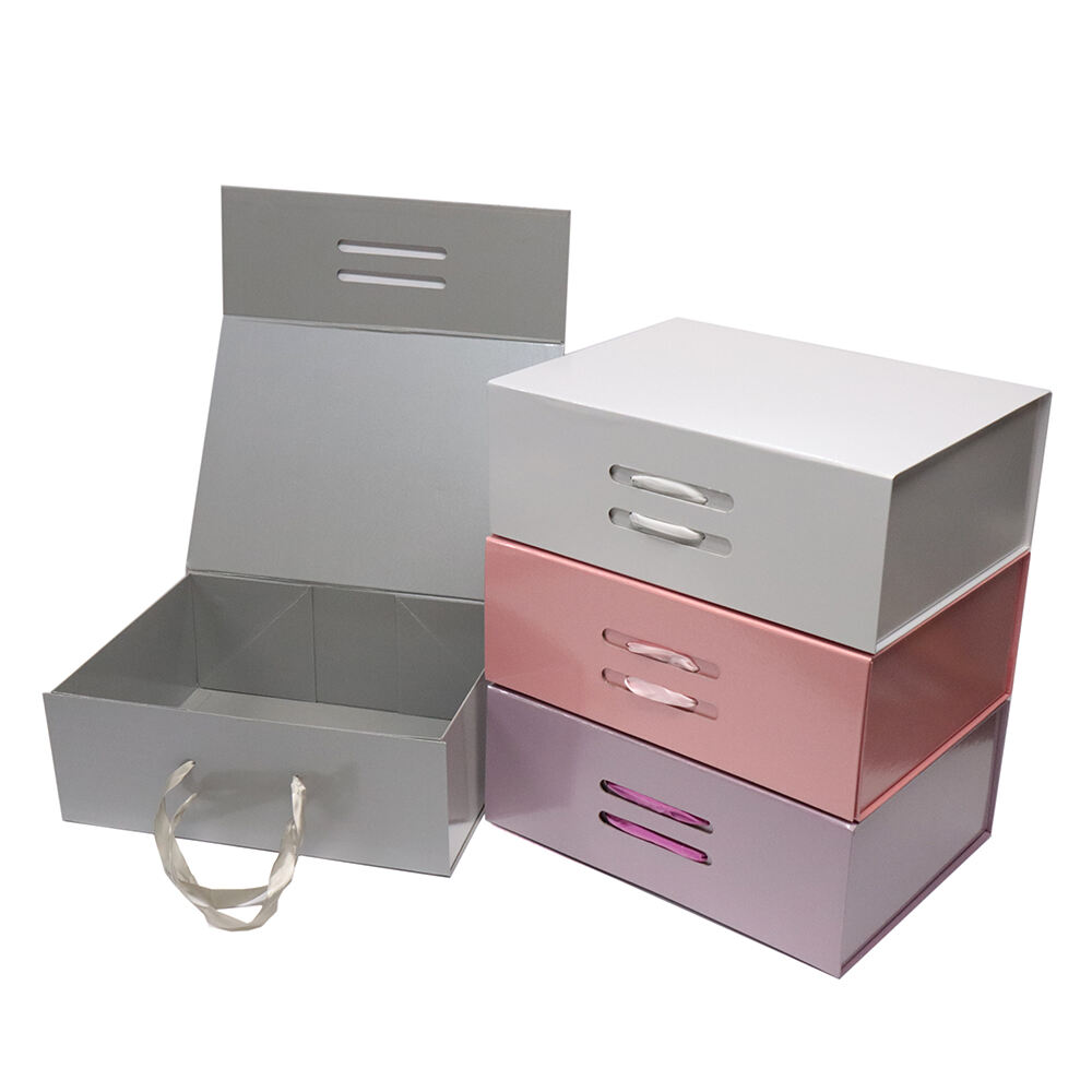 Custom Logo Luxury Rigid Cardboard Packaging Magnetic Folding Gift Box