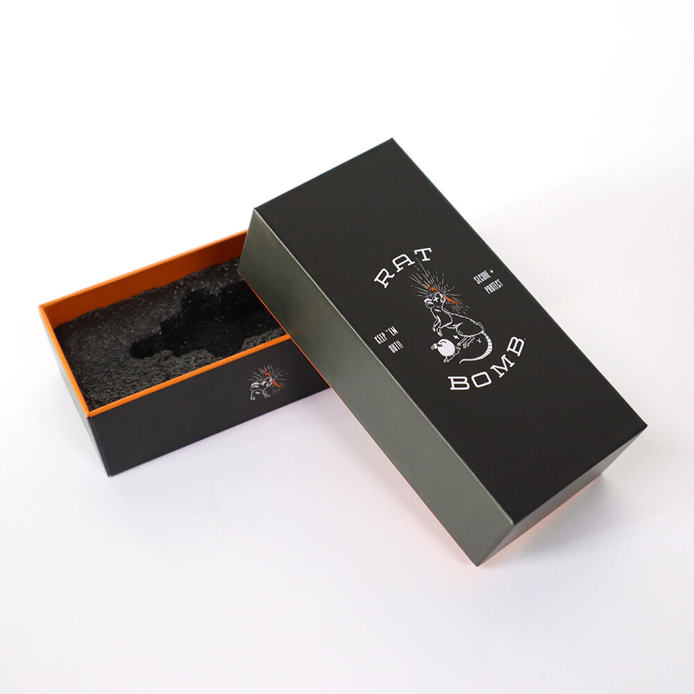 Custom Logo Double Side Rigid Hard Case Cardboard Packaging Lid and Base Rigid Paper Gift Box