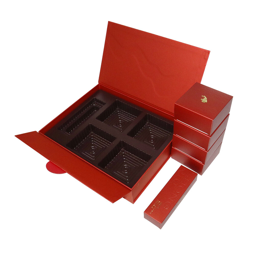 Custom Logo Luxury Red Gate Fold Rigid Cardboard Perfume Packaging Magnetic Gift Box