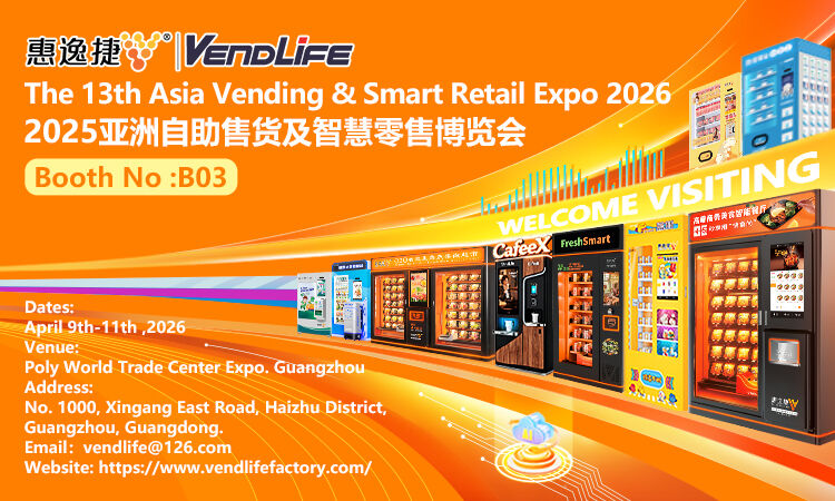 A VENDLIFE bemutatja a következő generációs okos automatáit a 2026-os Ázsiai Automata- és Okos Kiskereskedelmi Kiállításon, Guangzhou-ban