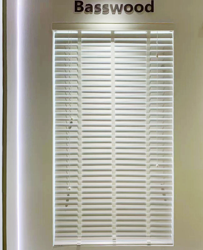 Transform your windows with customizable basswood venetian blinds in a variety of colors and finishes