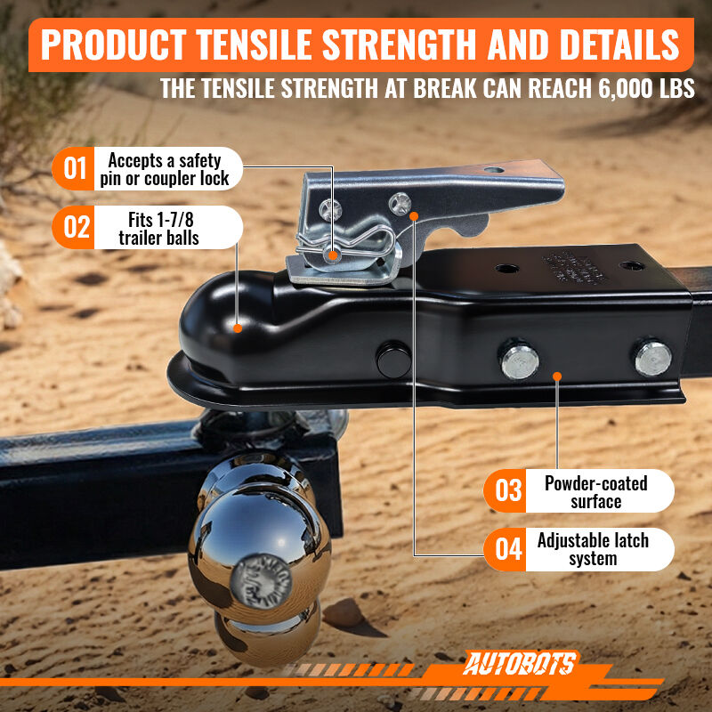 1 7 8 inch trailer coupler straight tongue 2000lbs capacity for boat rv-2