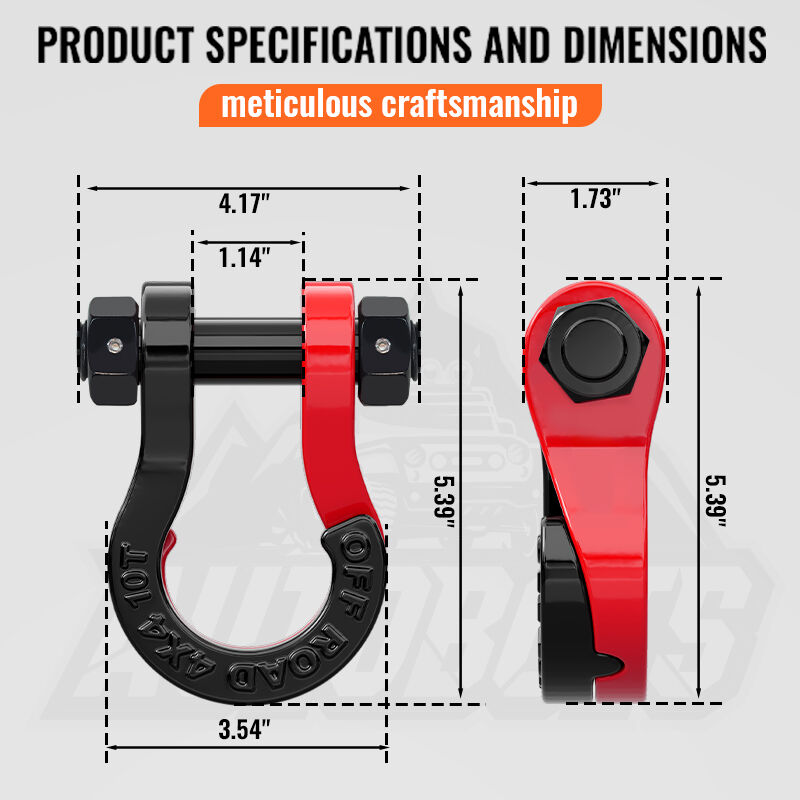 4 tow shackle for 4x4 offroad recovery-3
