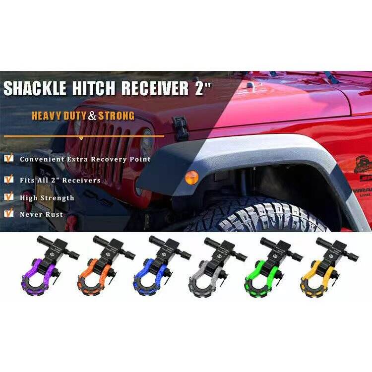 2 inch forged d ring shackle receiver hitch heavy duty off road 4x4 recovery-5