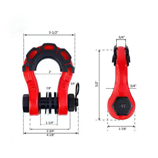 2 inch forged d ring shackle receiver hitch heavy duty off road 4x4 recovery-2