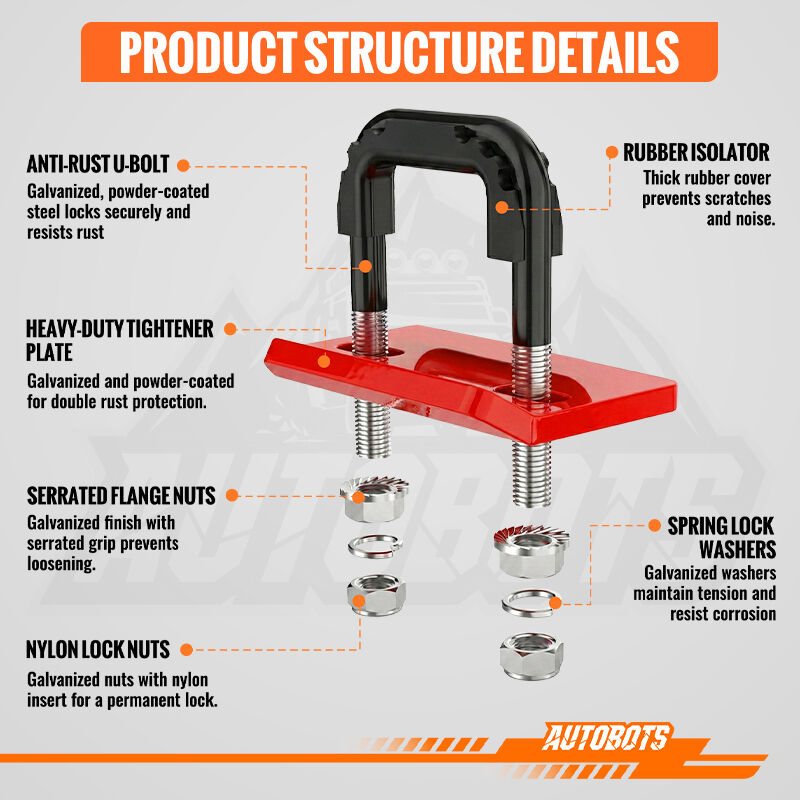 2in heavy duty hitch tightener anti rattle stabilizer for trailer tow receiver-3