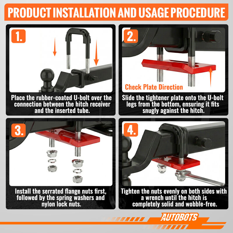 2in heavy duty hitch tightener anti rattle stabilizer for trailer tow receiver-5