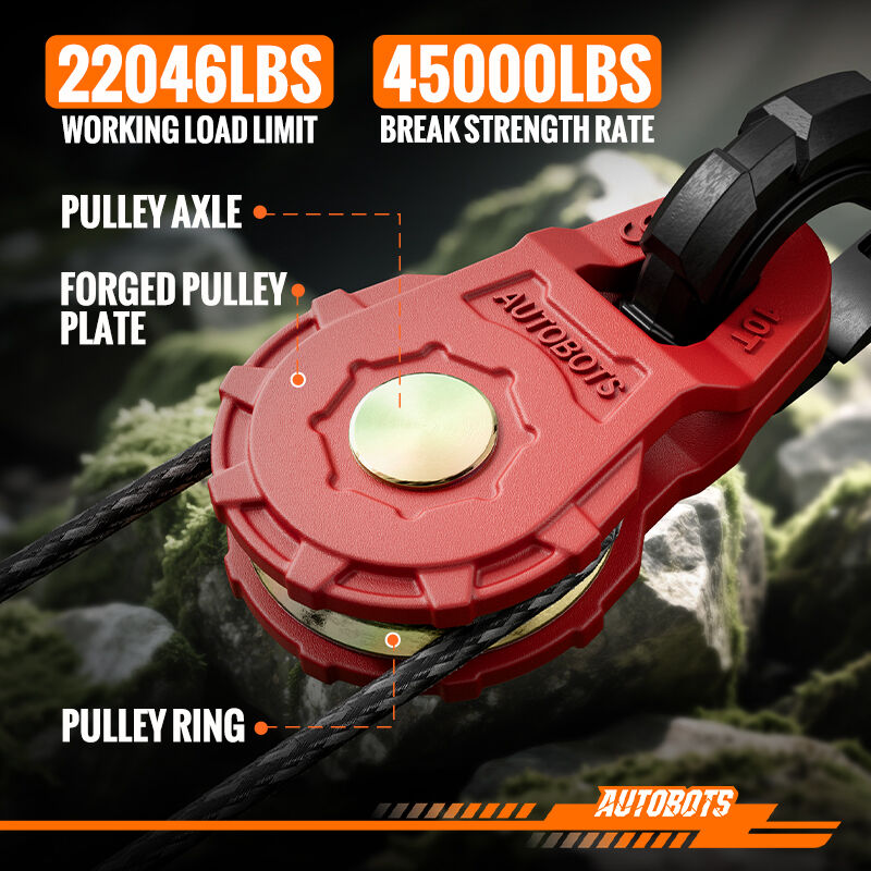 heavy duty winch snatch block pulley 10t forged steel recovery offroad accessory-5