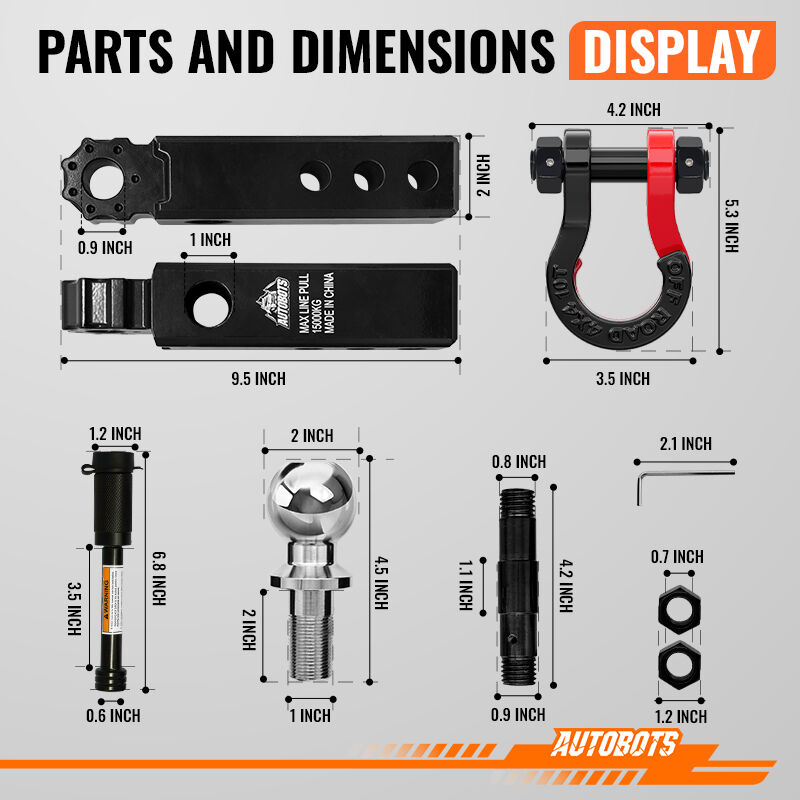 4 d ring 45000lbs forged steel offroad recovery -2