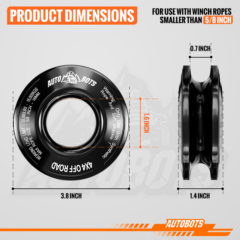 8 aluminum recovery ring offroad recovery kit695-5