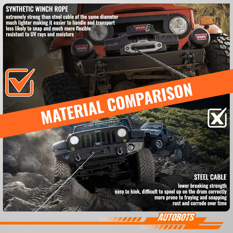 4 winch rope with hook stopper off road recovery kit-4
