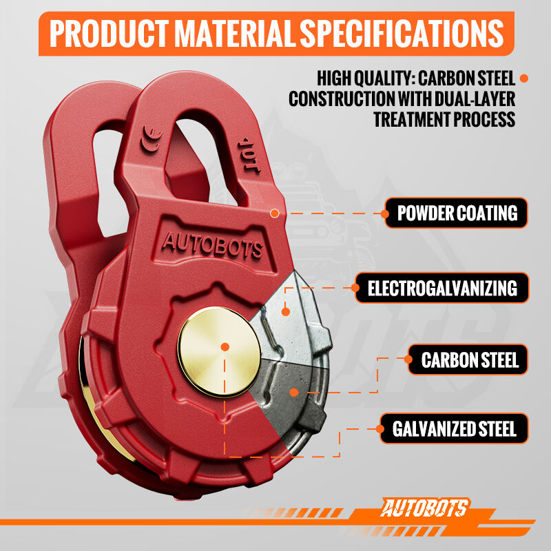 heavy duty winch snatch block pulley 10t forged steel recovery offroad accessory-4