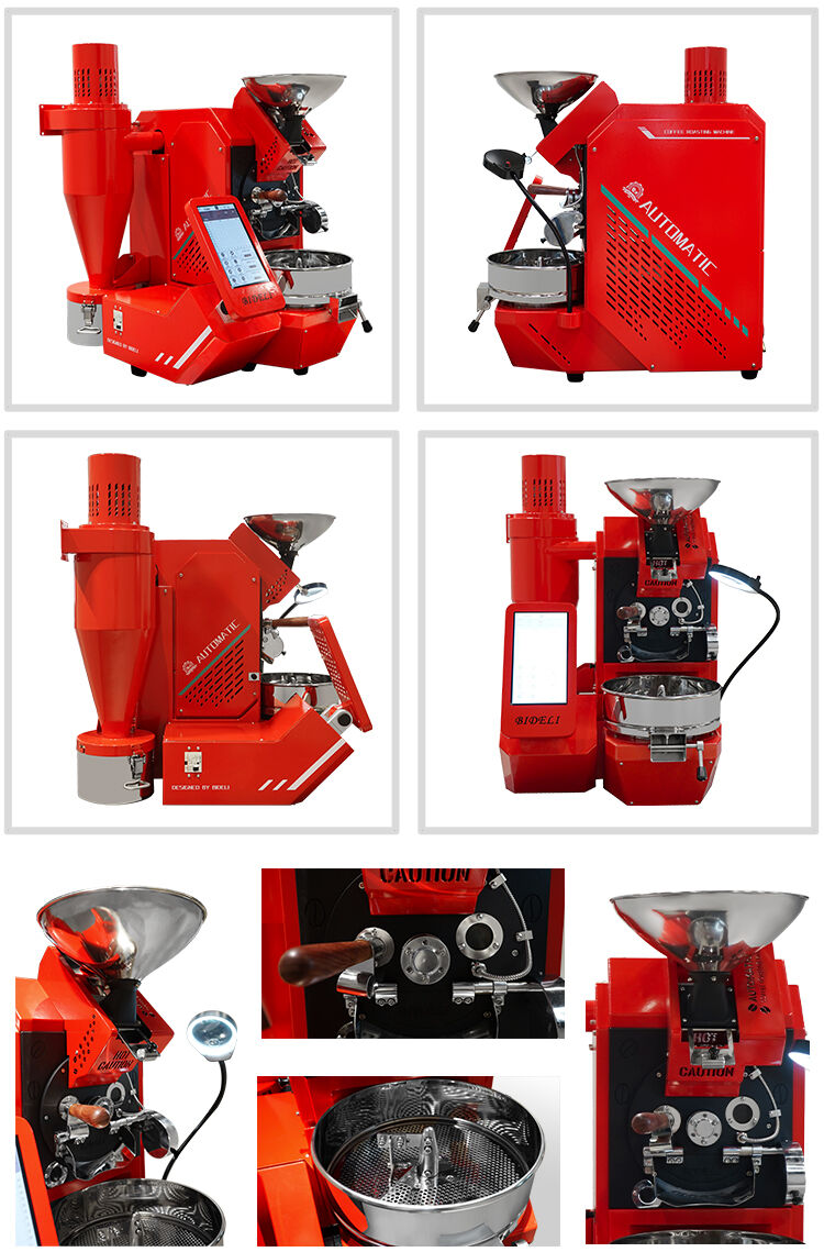 Bideli 600G Gas/Electric Fully Automatic Coffee Roaster/Coffee Roasting Machine factory