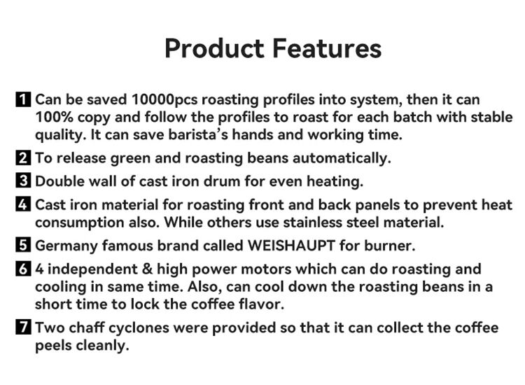 60KG Gas fully automatic Coffee Roaster/coffee roasting machine for industrial used half hot air supplier