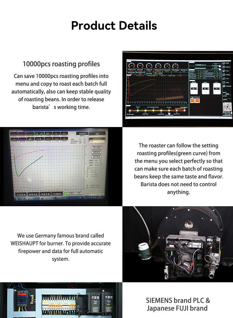 Bideli 30KG Gas Fully Automatic Coffee Beans Roasting/Coffee Roaster Machine Full Hot Air factory